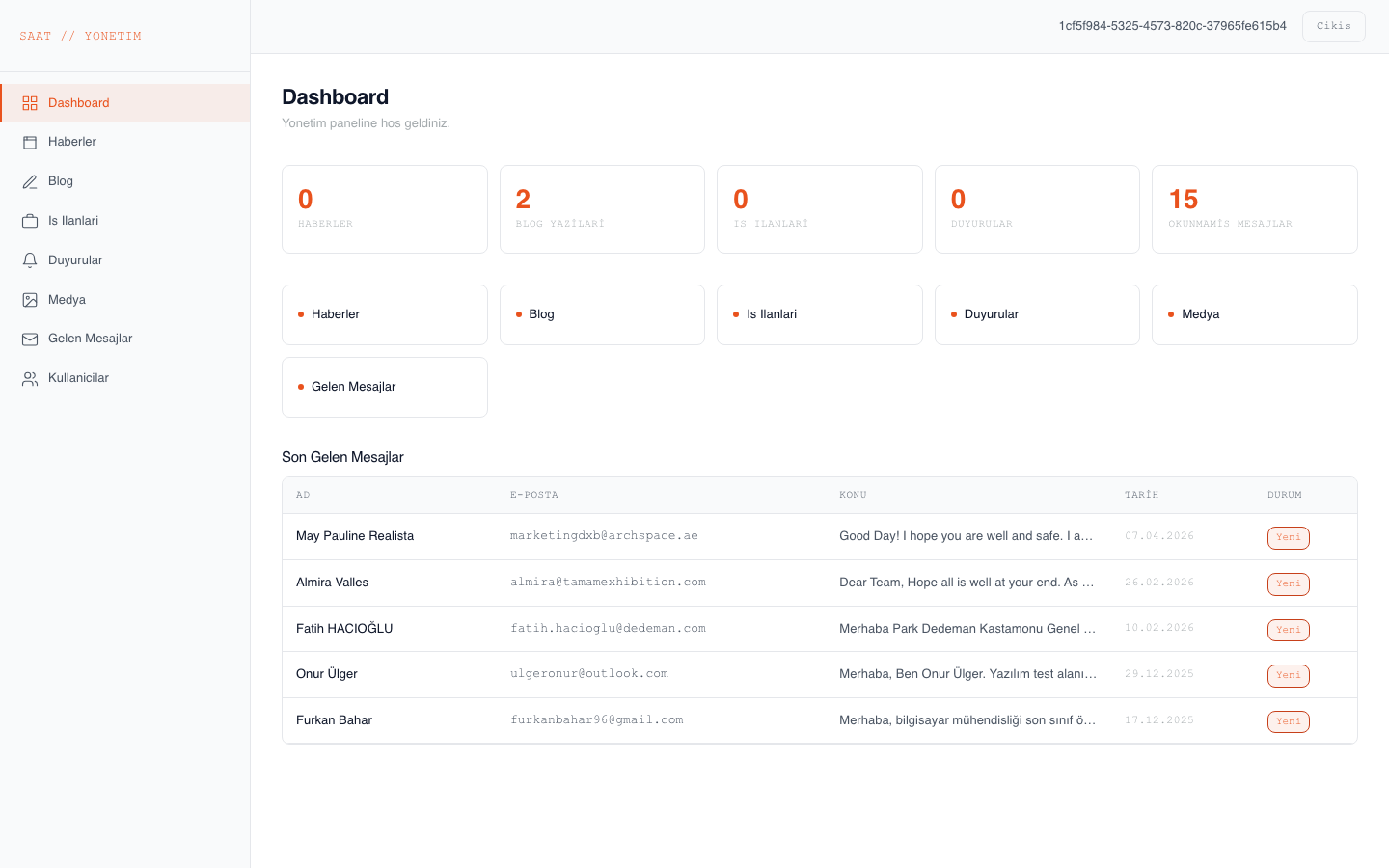 Admin Dashboard